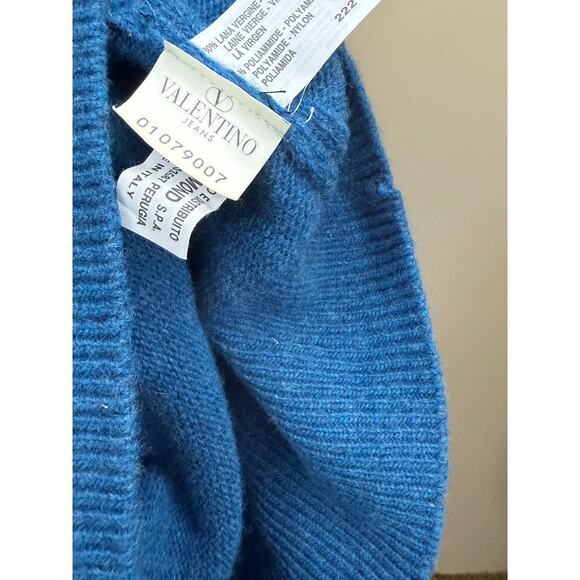 Virgin Wool Blue Valentino Sweater - Picture 6 of 6